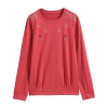 Long-sleeved embroidered T-shirt for women, spring and autumn, 2022 new style, stylish and loose base layer for middle-aged and elderly mothers Item Picture